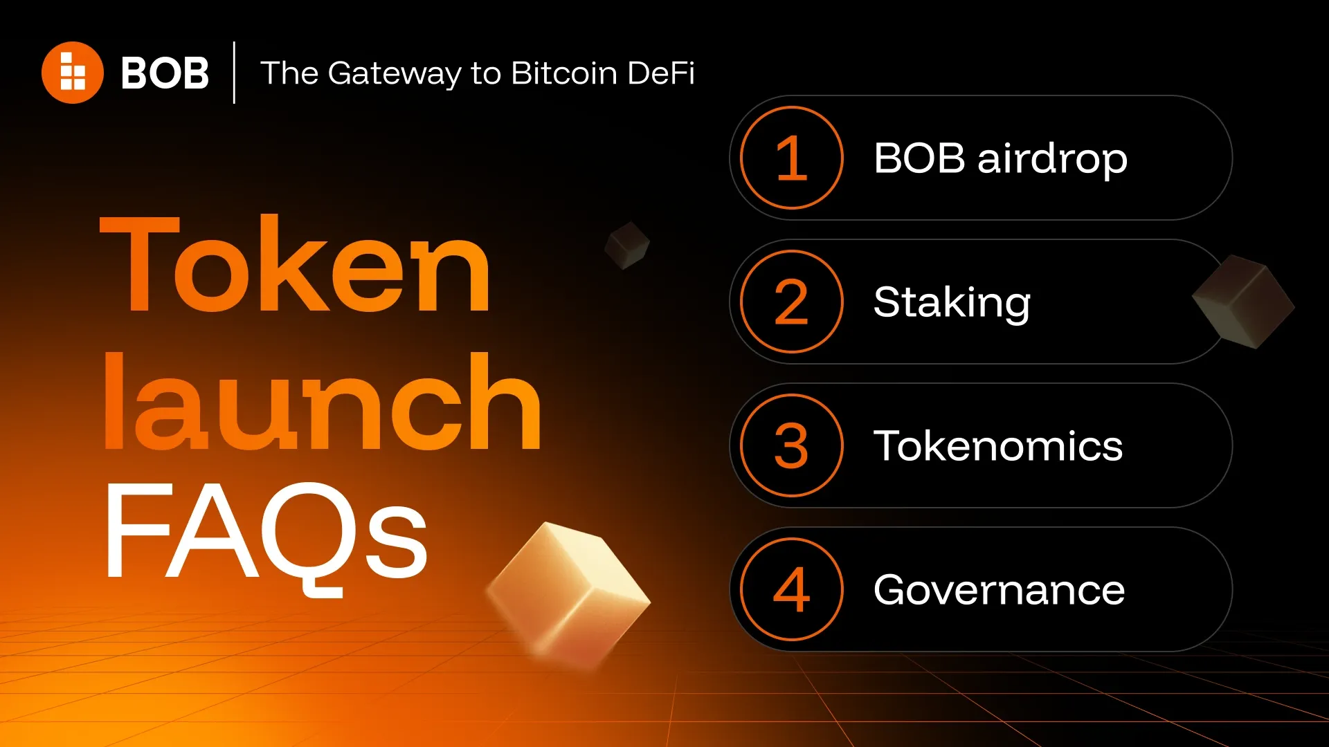 BOB Token Launch FAQs
