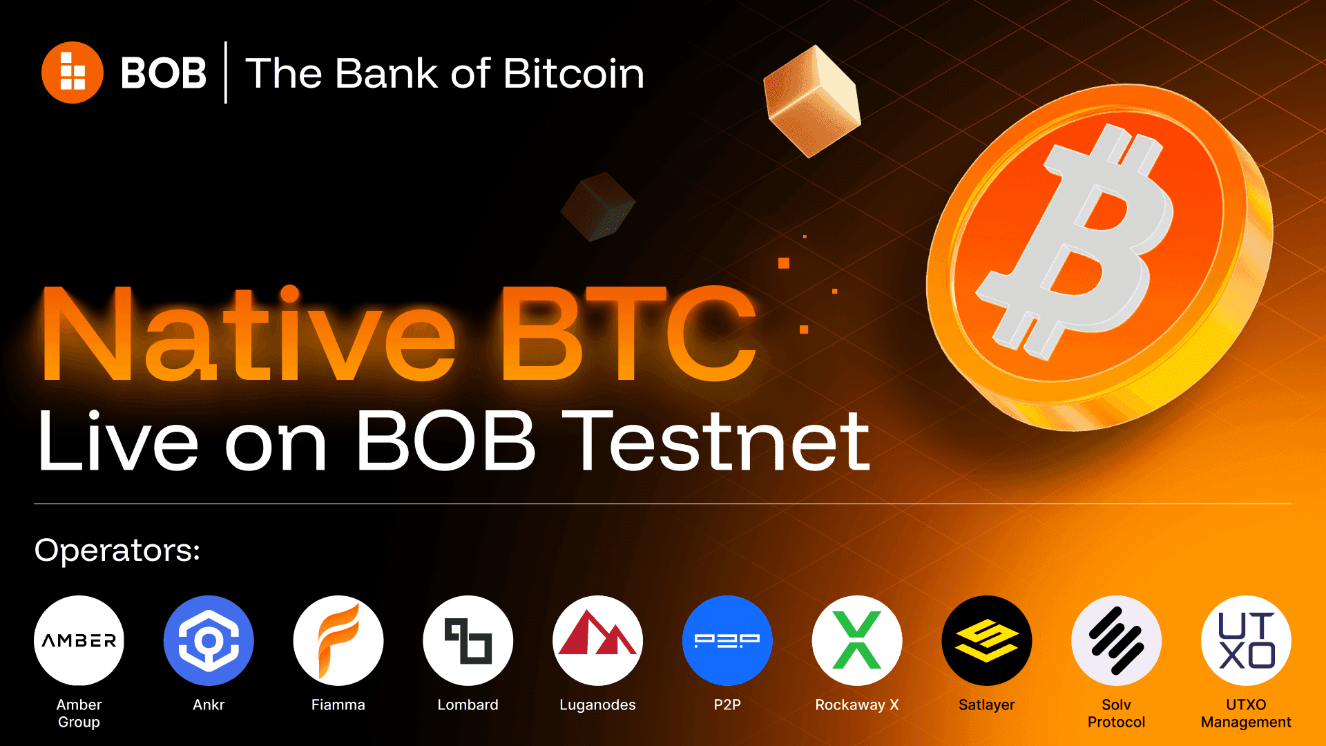 BOB Enables Native Bitcoin DeFi in BitVM Testnet Launch Backed by Institutional and DeFi Leaders