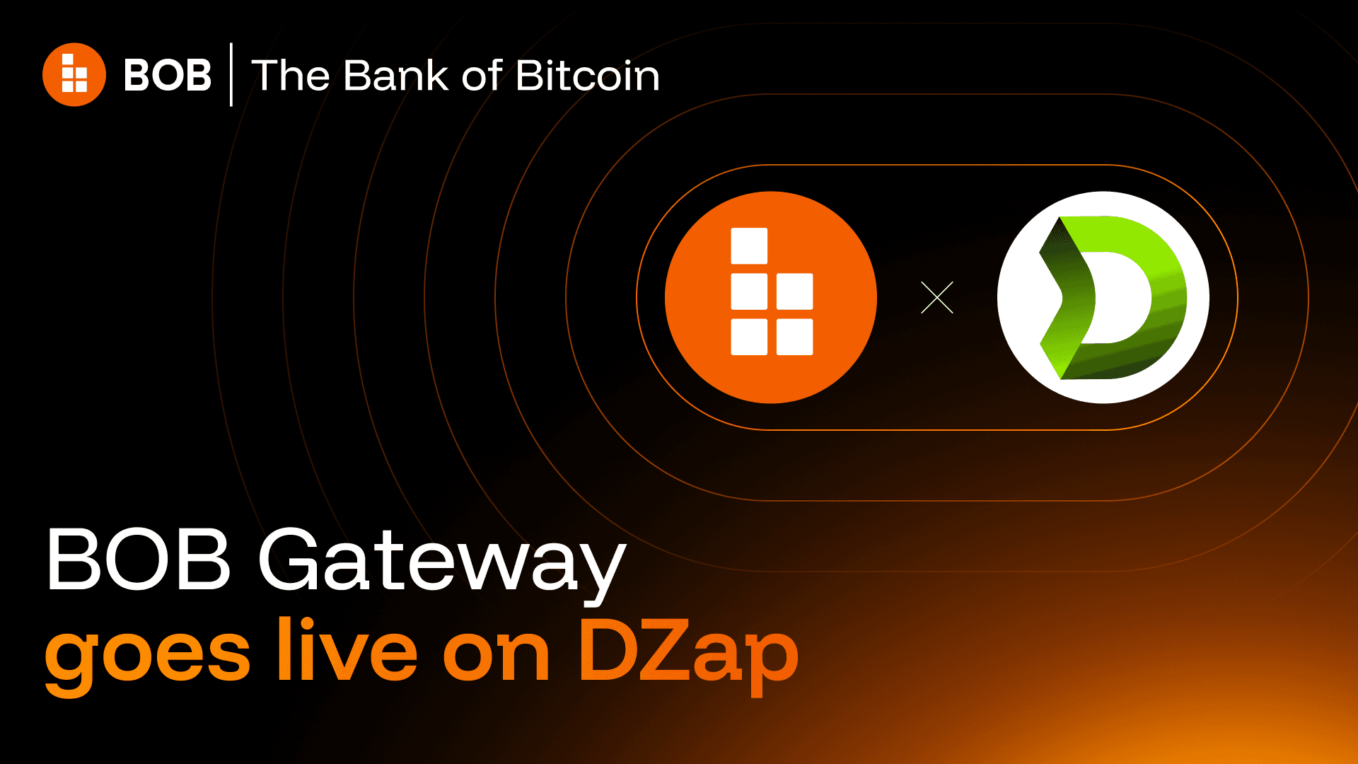 BOB Gateway Goes Live on DZap