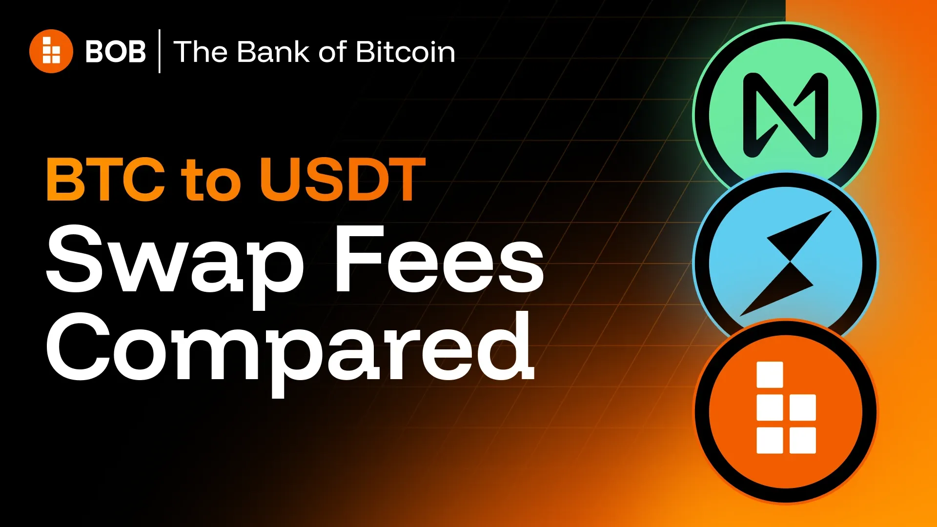 BTC to USDT Swap Fees Compared