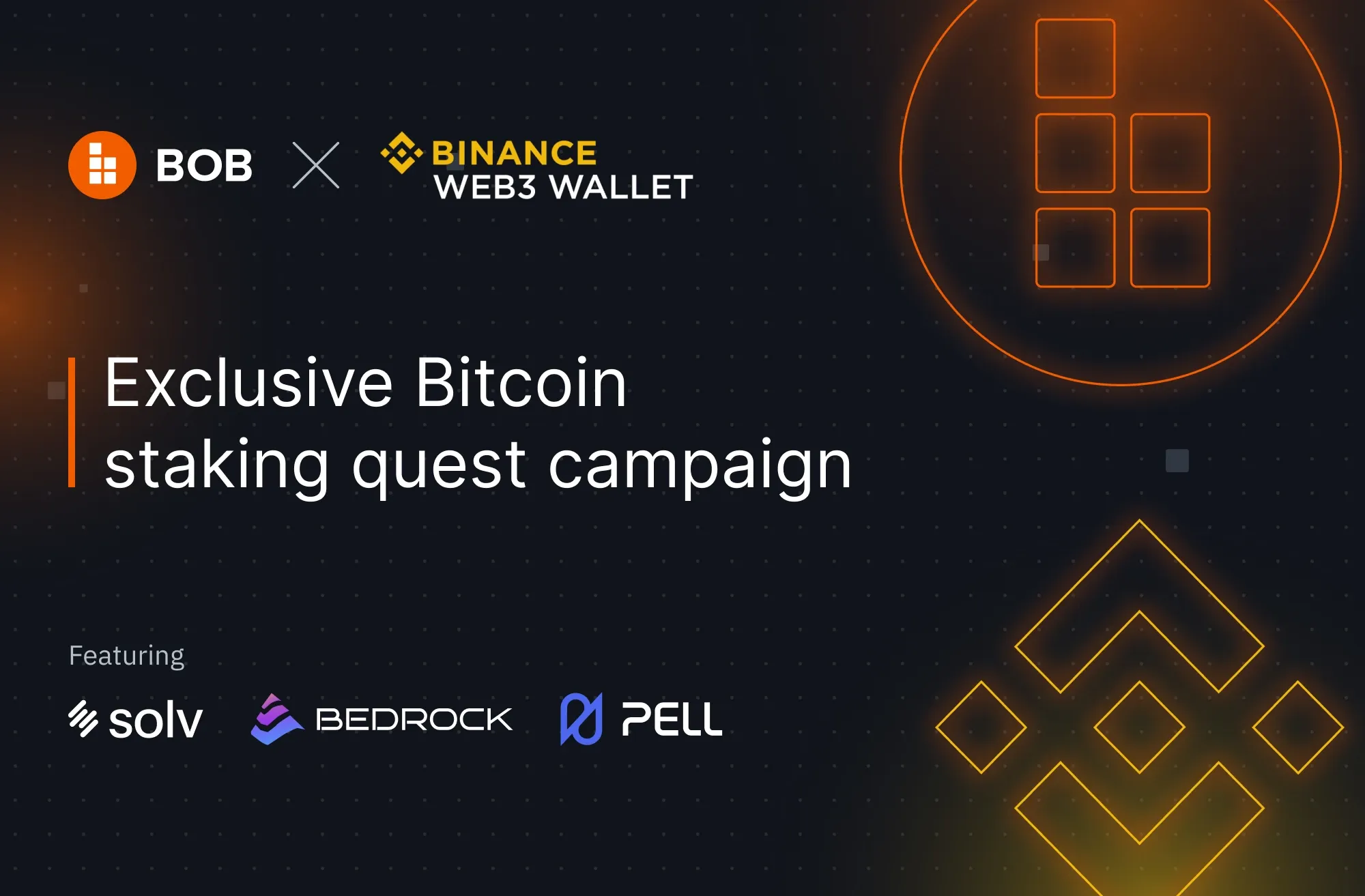 BOB And Binance Web3 Wallet Launch A Bitcoin Staking Quest Campaign