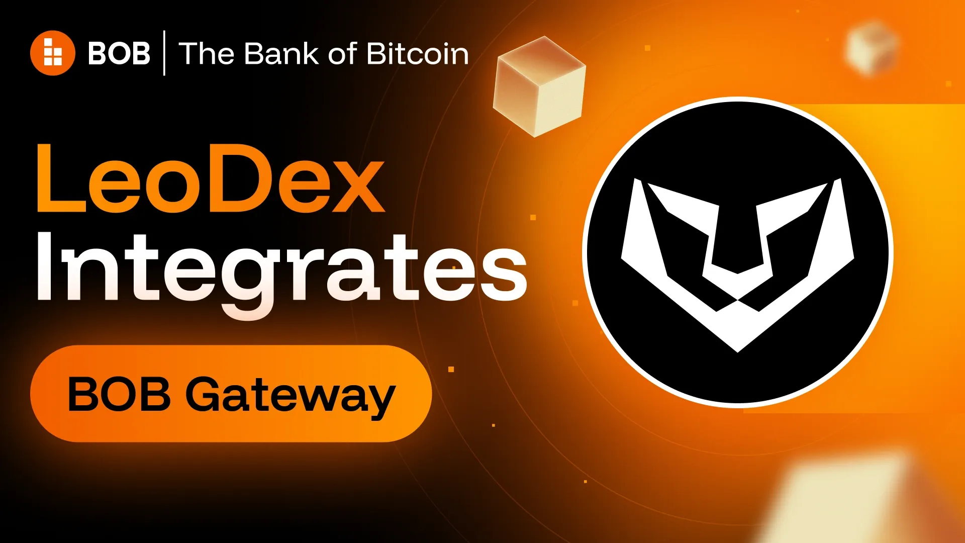 LeoDex Integrates BOB Gateway
