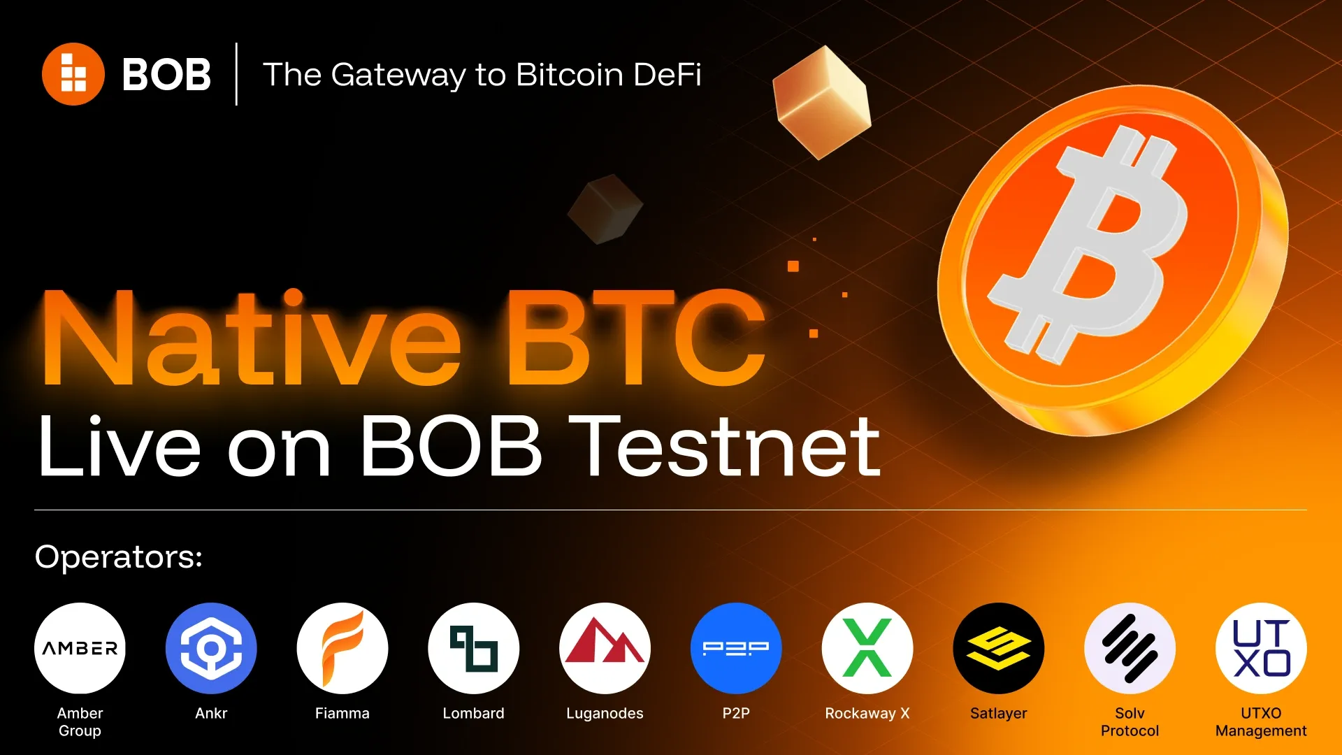 BOB Enables Native Bitcoin DeFi in BitVM Testnet Launch Backed by Institutional and DeFi Leaders