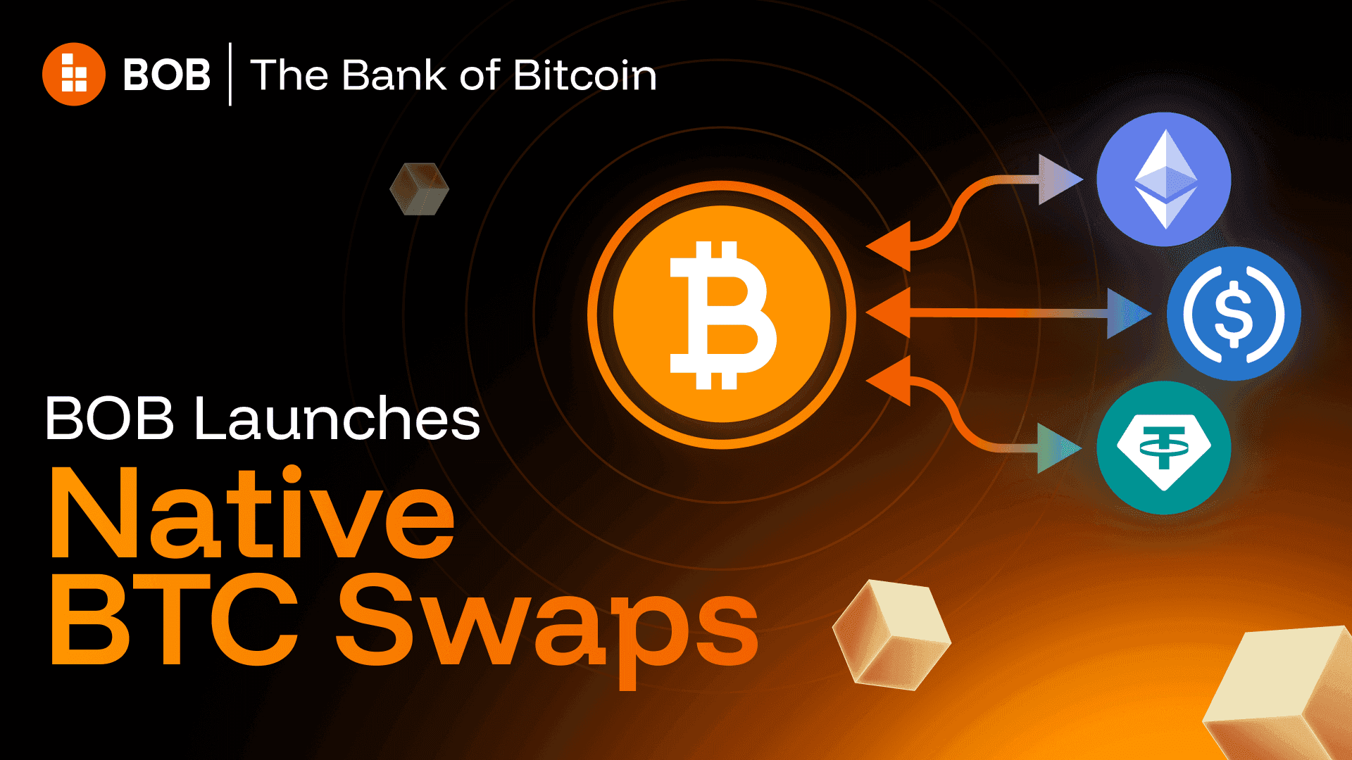 BOB launches native BTC swaps