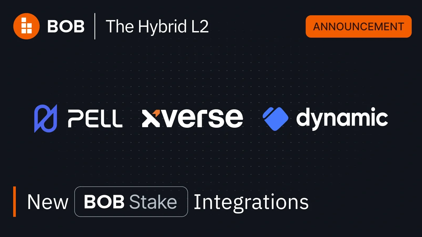 Xverse wallet and Pell restaking network integrate BOB 1-click staking